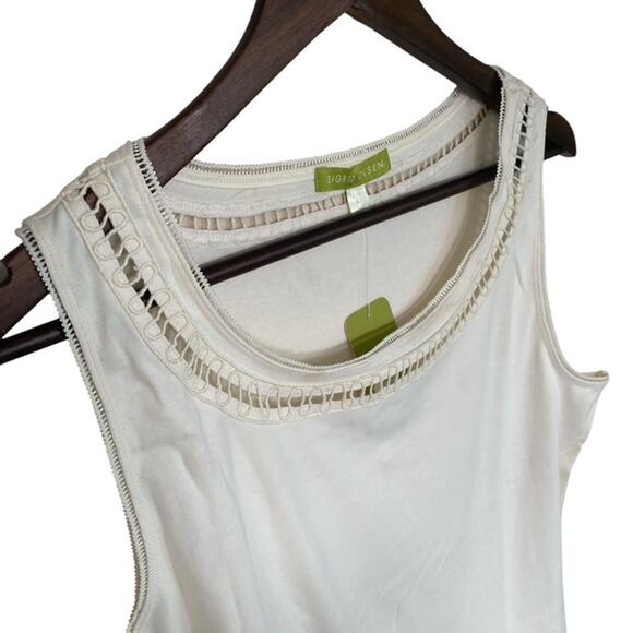 Sigrid Olsen Cream Scoopneck Tank - NWT - Picture 3 of 4